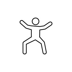 cricket, player line icon. Signs and symbols can be used for web, logo, mobile app, UI, UX