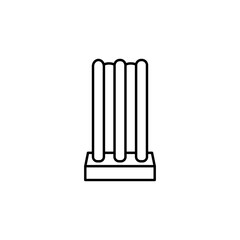 cricket, stump line icon. Signs and symbols can be used for web, logo, mobile app, UI, UX