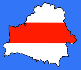 National white red white color on the flag of the symbolism of the Republic of Belarus
