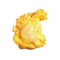 Tasty deep fried chicken piece isolated on white
