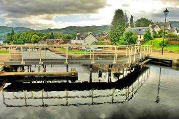 Locks on the Caledonian Canal in Fort Augustus