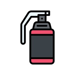protest related police tear gas cylinder with handle vector with editable stroke