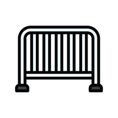 protest related police street close board vector with editable stroke