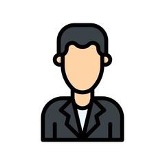 protest related male candidate with dress vector with editable stroke