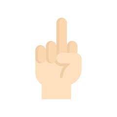 protest related slang hand finger with boy hand vector in flat style,