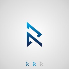 simple r graphic vector logo