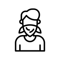 protest related criminal with face mask and dress vector in lineal style,