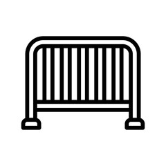 protest related police street close board vector in lineal style,