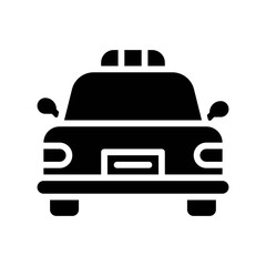 protest related police car with lights and mirror vector in solid design,