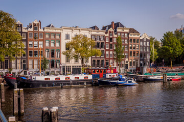 city canal and houses