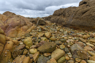 Rocks at low tide on the French Atlantic coast