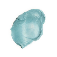 Fototapeta premium Natural cosmetic face mud sample isolated on white. Skin clay smear close up.