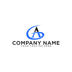 G A Letter Triangle Logo Template Illustration Design. Vector EPS 10.