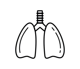 lung flat simple vector illustration
