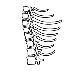 Spine icon, simple style vector
