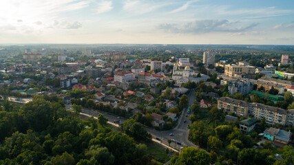 Fototapeta na wymiar arieal view. Lutsk city, Ukraine