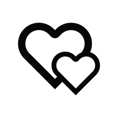 Heart Icon Vector  Perfect Love symbol  Valentine's Day sign