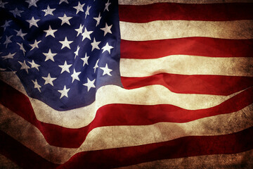 Obraz premium Grunge American flag