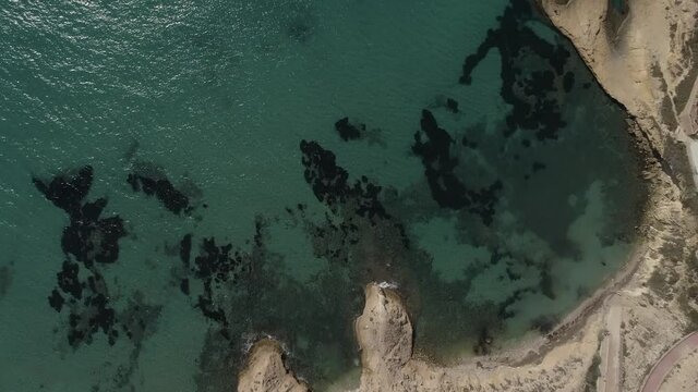 aerial image of the sea from above in zenith