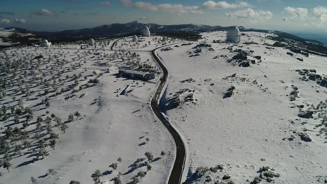 aerial image of the high snowy calar
