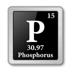 The periodic table element Phosphorus. Vector illustration