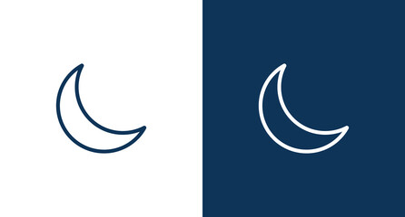 Plakat Moon icon for web and mobile