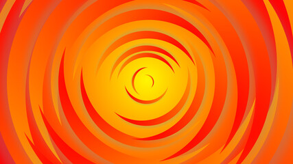 Orange yellow circles abstract background.3D illustration with paper cut style.