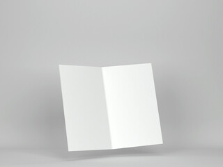 Blank greeting card or brochure mockup