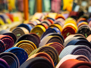 Necktie exposition in a shop