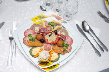 Cold appetizer wedding in Romania,aperitif