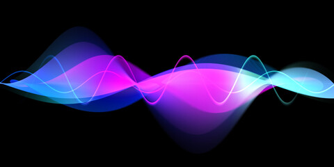 Colorful gradient motion wave abstract background.