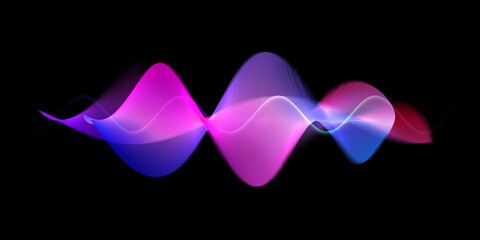 Sound wave colorful gradient abstract background.