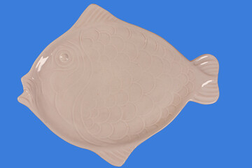 Ceramic fish isolated on background