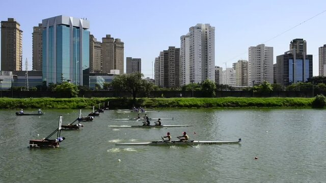 Campeonato Brasileiro de Remo na raia ol&iacute;mpica da USP Universidade de S&atilde;o Paulo