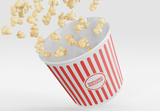 Mockup With Popcorn Bucket 