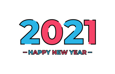 2021 new year. Happy new year. 2021 new year. Happy new year design. Colorful holiday background for calendar or web banner. 2021 celebration. Light 2021