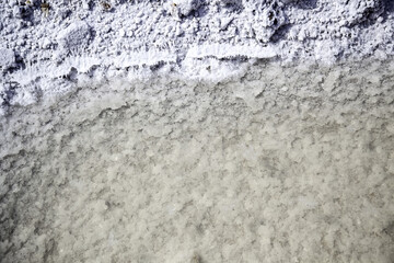 Salt in saline production añana, navarre, spain