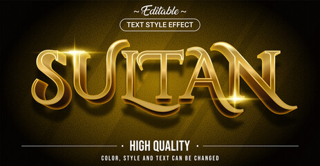 Editable text style effect - Sultan theme style.