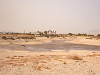 Fototapeta na wymiar Abandoned desert oasis