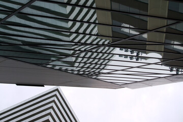 Abstract architectural glass building view