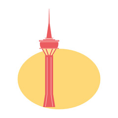 Isolated tower asian typical culture places icon- Vector