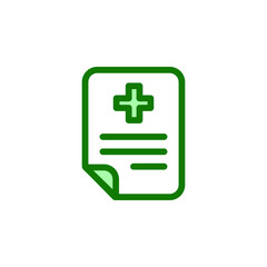 Obraz premium Illustration Vector graphic of medical record icon. Fit for diagnosis, information, symbol, paper, patient, design, record, clinic etc