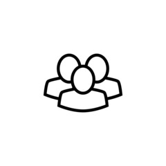 Leadership Icon  in black line style icon, style isolated on white background