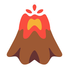 Isolated baby volcano jurassic wild icon- Vector