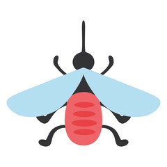 Isolated zika virus insect illness icon - Vector