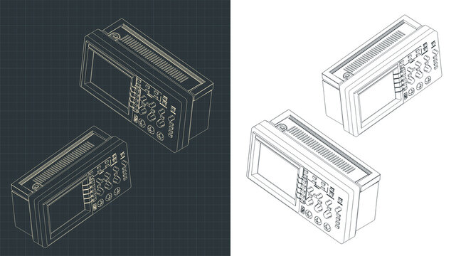 Oscilloscope isometric drawings
