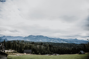 The view of the mountain forest.