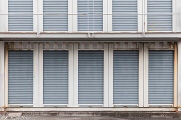 Fototapeta premium Outside atmosphere of a small rental storage room