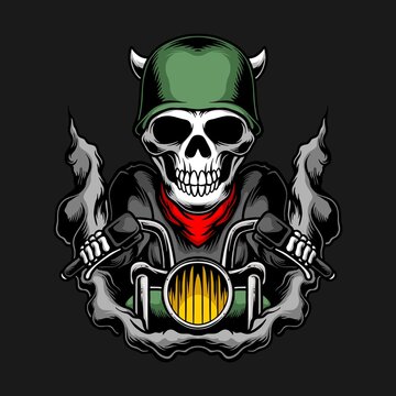 biker skull 002