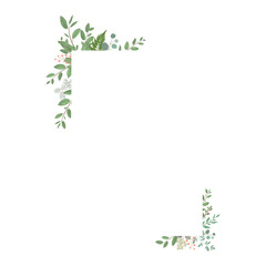 葉　植物　新緑　緑　四角　フレーム